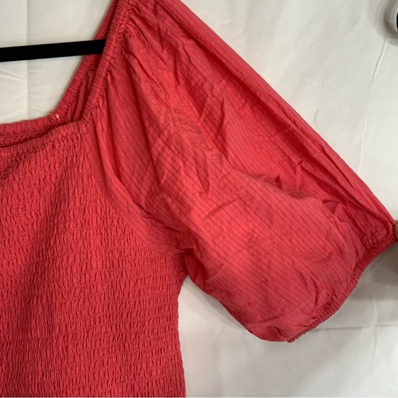 NWoT Jessica Simpson Smocked Coral Off the Shoulder Blouse, size 2XL - Picture 4 of 10